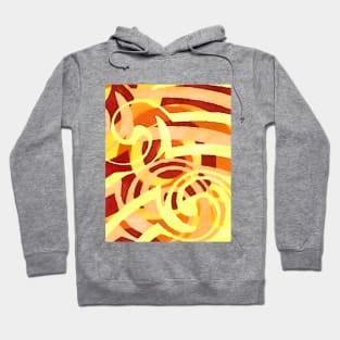 Abstract Swirls in yellow and beige Hoodie